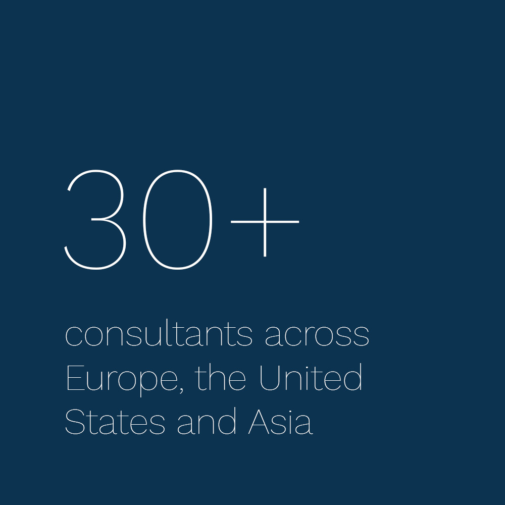 30+ consultants across Europe, the United States and Asia
